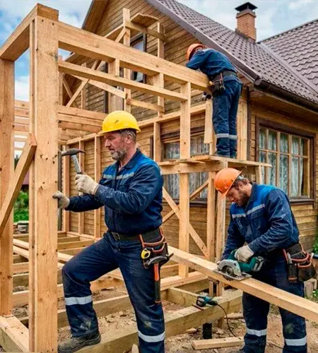 Монтаж пристроек под ключ